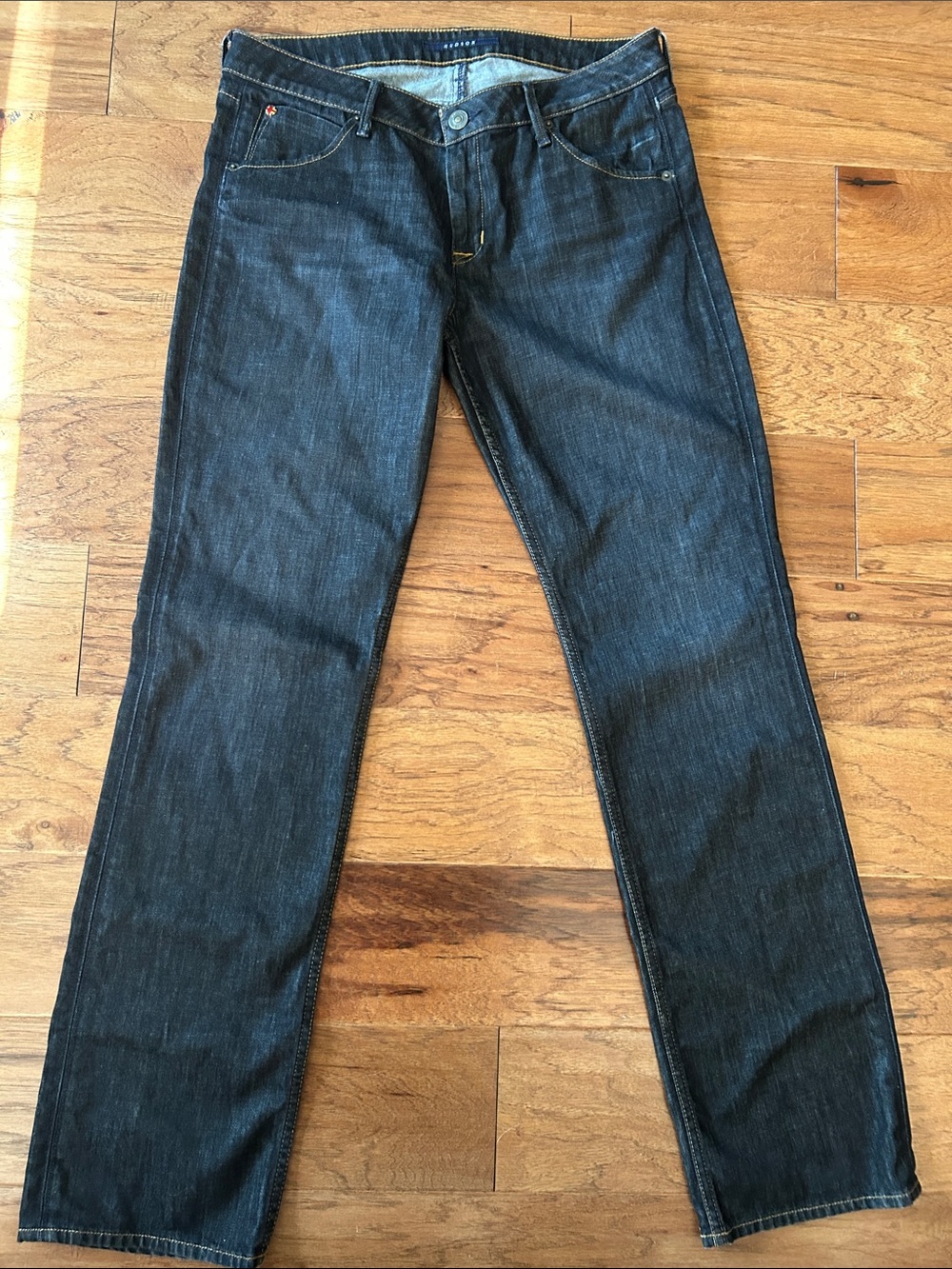 Hudson Jeans Straight Leg Dark Blue Denim